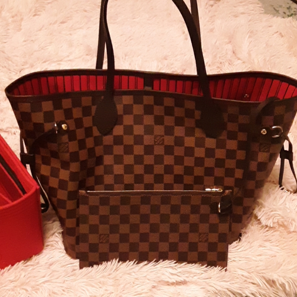 NIB Louis Vuitton Neverfull MM Damier Ebene